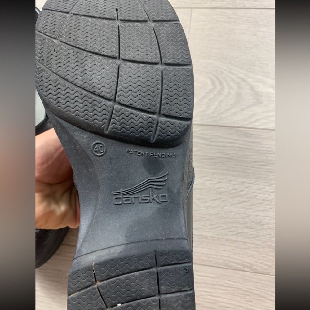 DANSKO Black LT PRO Nursing Clog Shoes Floral Tooled - Picture 9 of 11